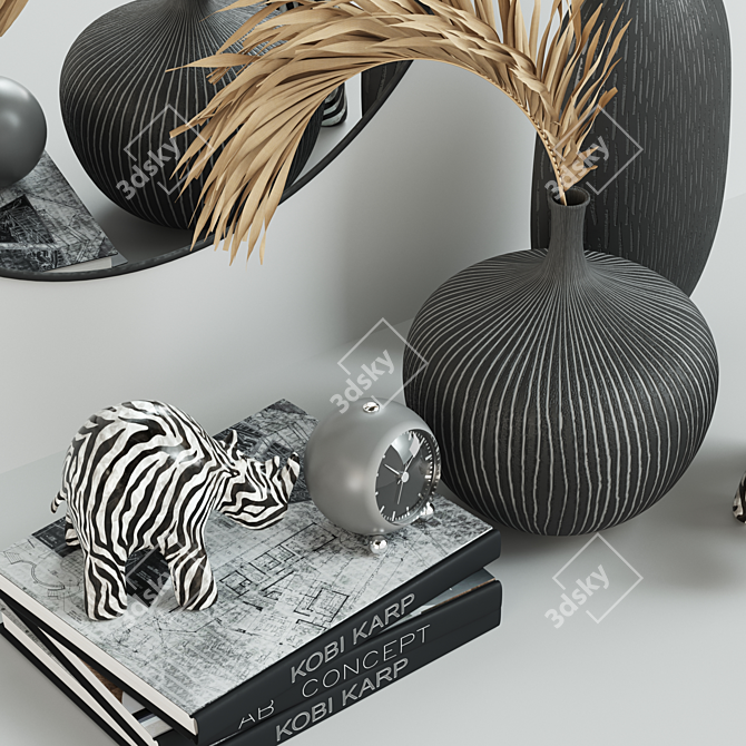 Rustic Rhino Tabletop Decor 3D model image 2