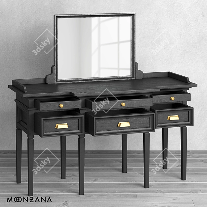 Oldfashion Moonzana Mirror Table 3D model image 3