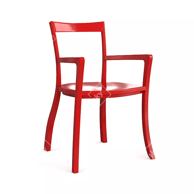 Red Ameli Armchair: Stylish and Versatile 3D model image 1