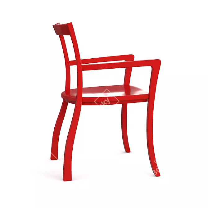 Red Ameli Armchair: Stylish and Versatile 3D model image 2