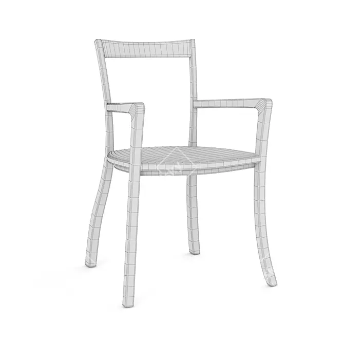 Red Ameli Armchair: Stylish and Versatile 3D model image 3