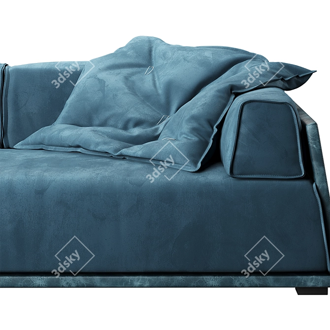 Hard Soft Slim Sofa: The Perfect Blend of Comfort and Style! 3D model image 3