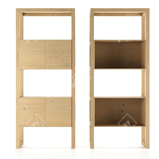 Versatile Shelving Unit: Compo - Storage Solution with Drawers - 80cm x 190cm x 33.6cm 3D model image 2