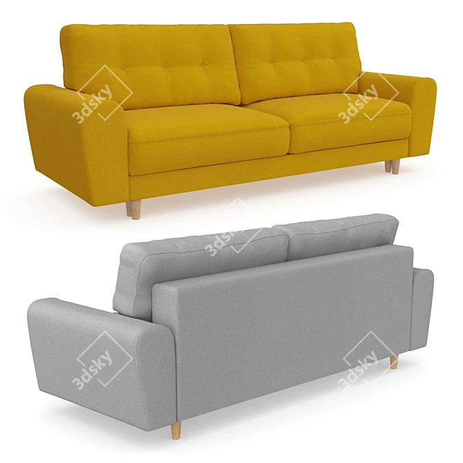 Luxury Velvet Discovery Sofa 3D model image 1