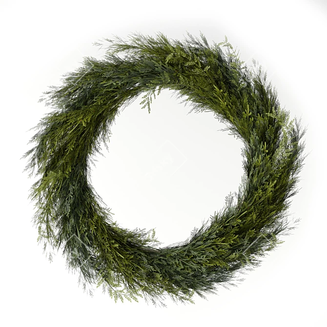 Festive Holiday Wreaths 3D model image 2