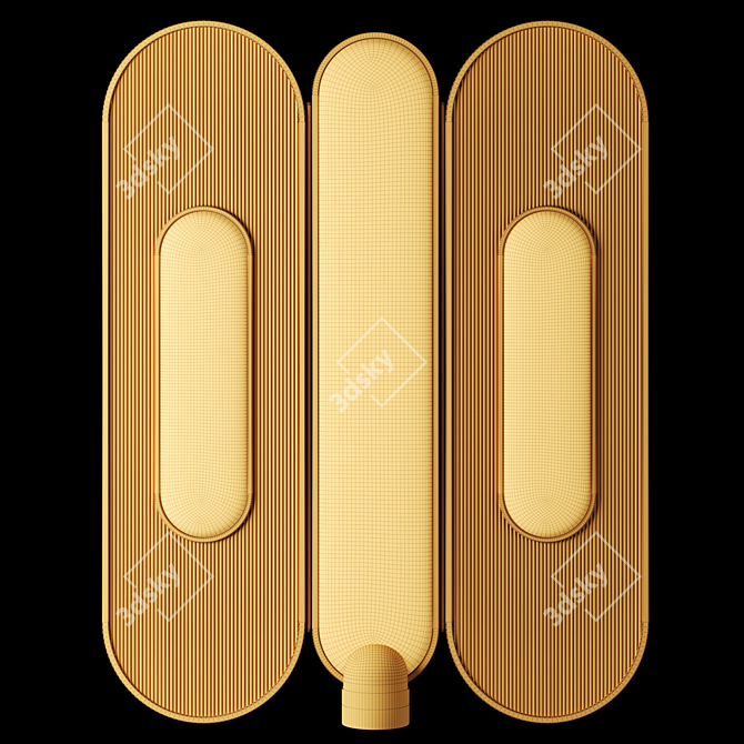 Modern Wayne Screen: Bold Mid-Century Elegance 3D model image 3