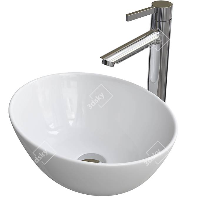 Luxury Freestanding Washbasin: Sierra Symphony 3D model image 6