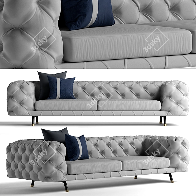 Elegant DANIEL Sofa: Ulivi Salotti 3D model image 1