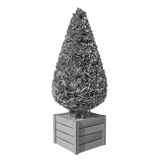 Title: Giant Thuja Folded Sculpture 3D model image 2