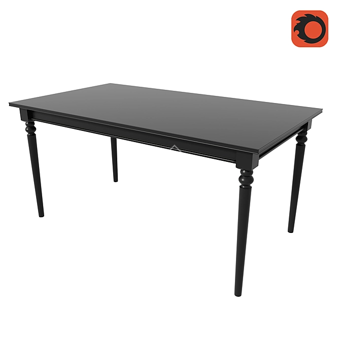 Elegant Ingatorp Extendable Table 3D model image 2