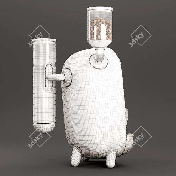 Celestial Brew: Moon Coffee Maker 3D model image 4