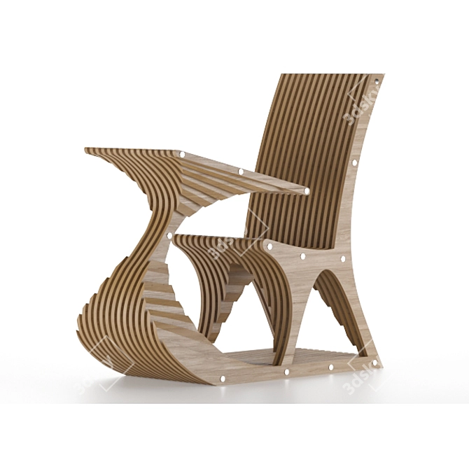 ErgoFlex Parametric Chair - Perfect for Any Space! 3D model image 1