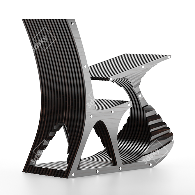 ErgoFlex Parametric Chair - Perfect for Any Space! 3D model image 5