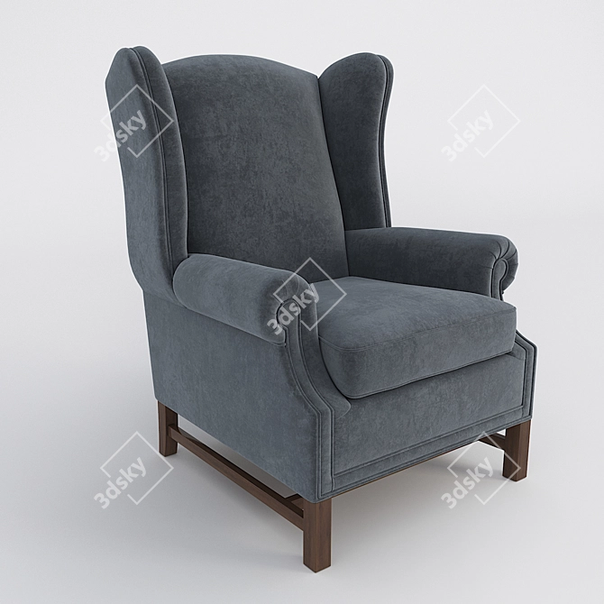 Elegant Cannes Armchair 3D model image 3