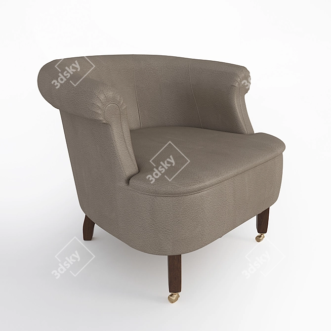 Elegant Cannes Armchair 3D model image 4