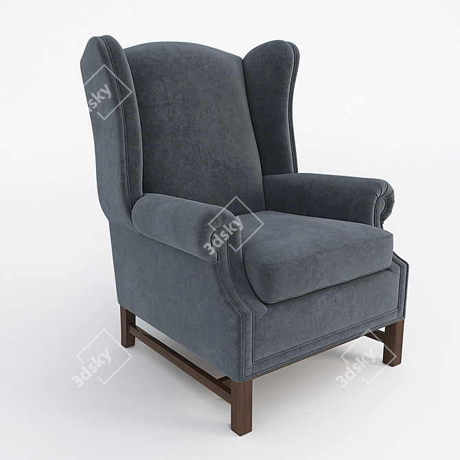 Elegant Cannes Armchair 3D model image 7