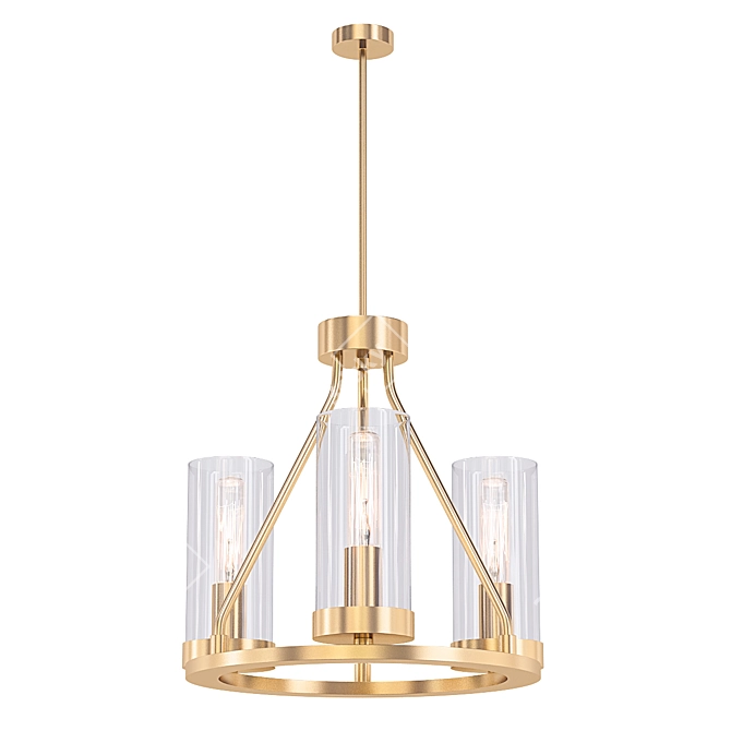Elegant Hartwell Pendant Light 3D model image 1