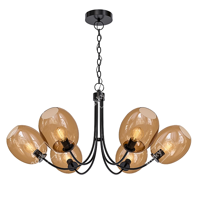 Industrial Loft Pendant Light 3D model image 1
