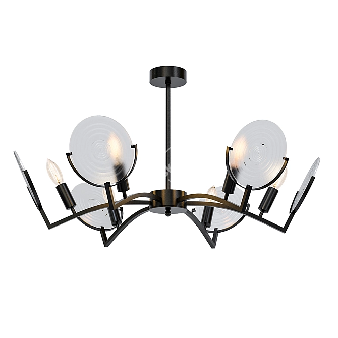 Elegant Roxana Ceiling Chandelier 3D model image 1
