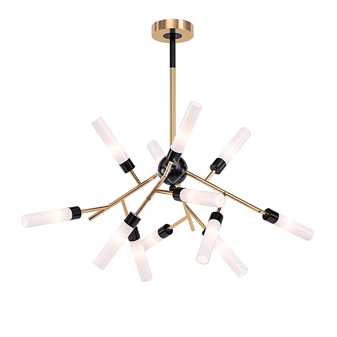 ModernWhiteTubeChandelier12 3D model image 1
