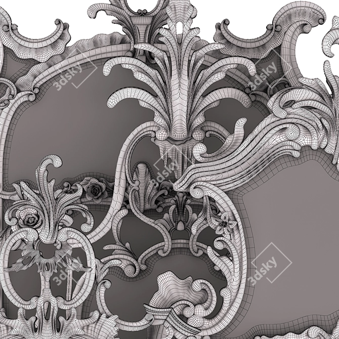 Elegant Duo: George 2 Mirror Set 3D model image 4