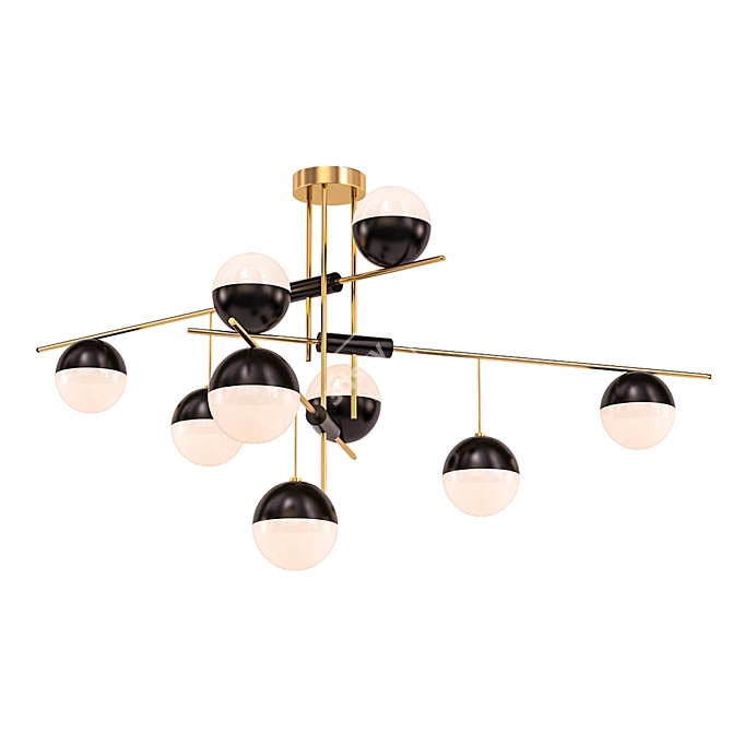 Modern Bronze Spider Pendant Light 3D model image 1