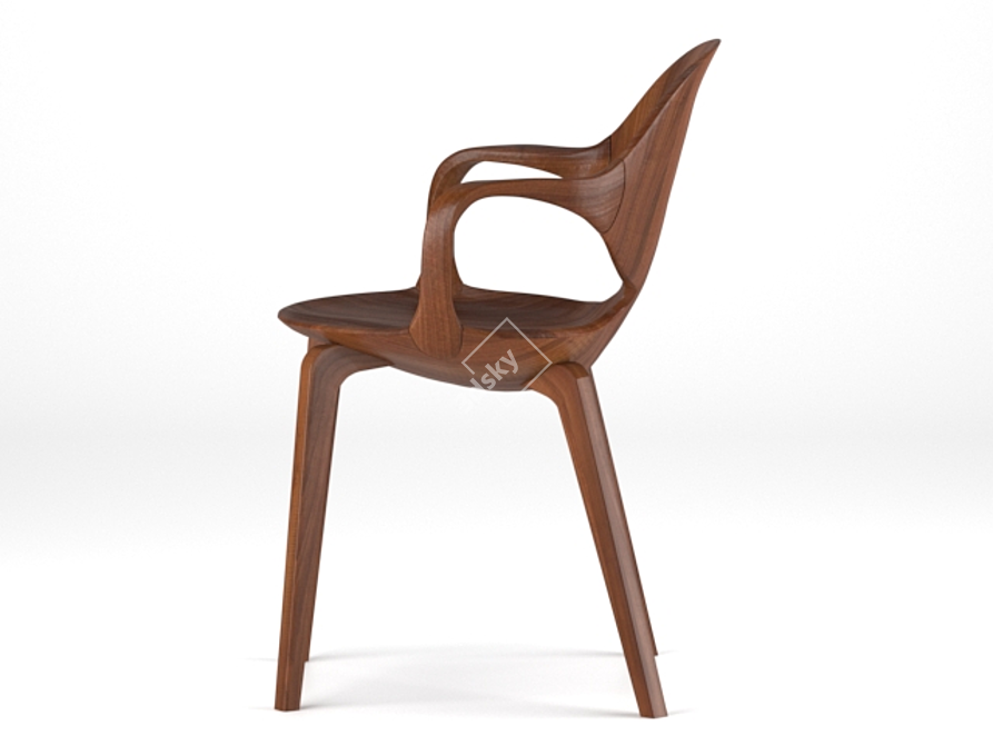 Elegant Clad Chair: Modern Design 3D model image 3