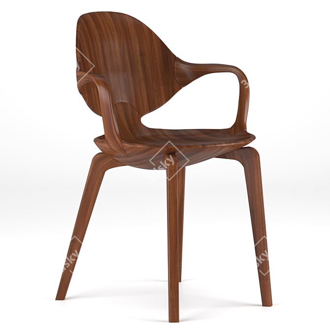 Elegant Clad Chair: Modern Design 3D model image 5