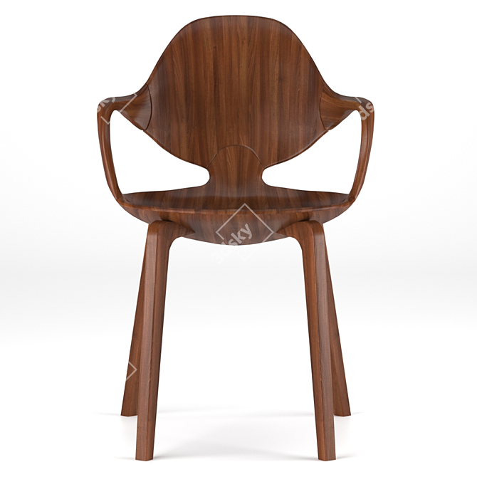 Elegant Clad Chair: Modern Design 3D model image 6