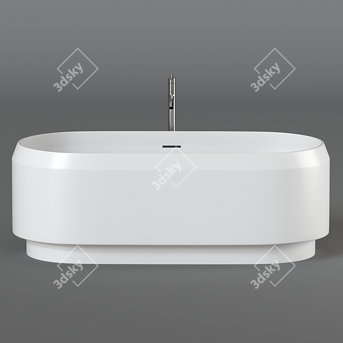 Lariana Agape: Elegant Freestanding Bathtub 3D model image 4