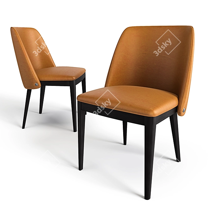 Elegant Ingrid Dining Chair 3D model image 1