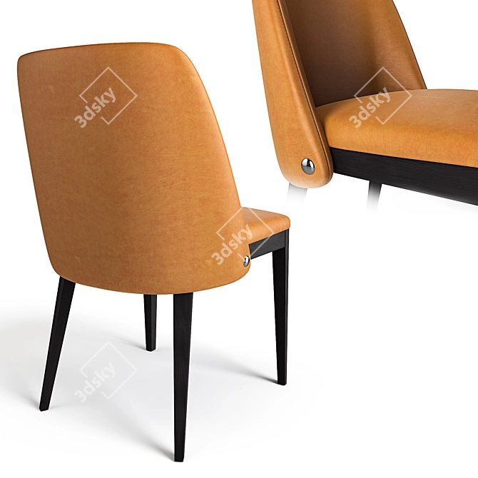 Elegant Ingrid Dining Chair 3D model image 2