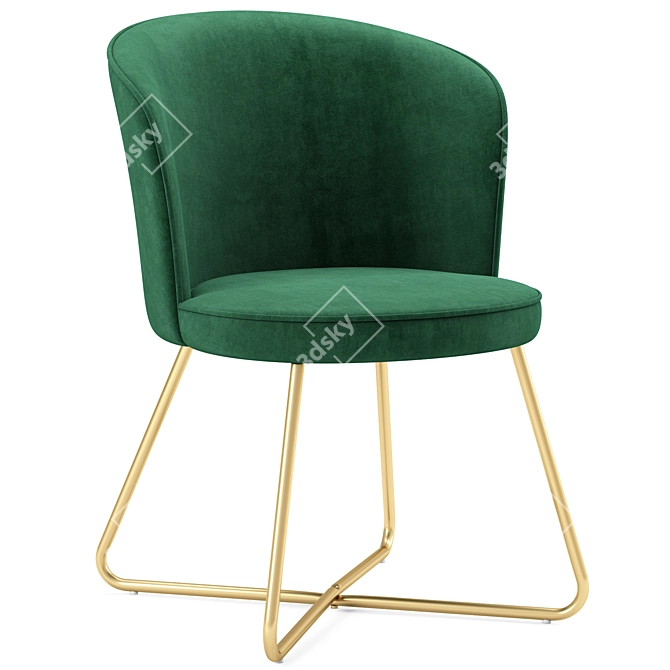 Elegant Duhome Accent Chair 3D model image 3