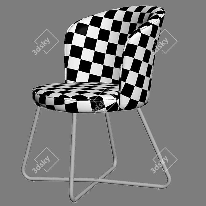 Elegant Duhome Accent Chair 3D model image 4