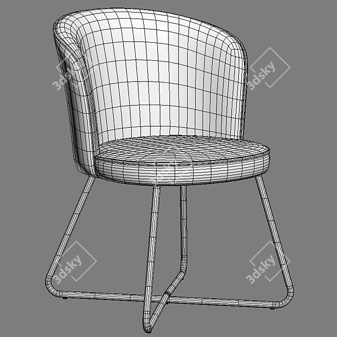 Elegant Duhome Accent Chair 3D model image 5