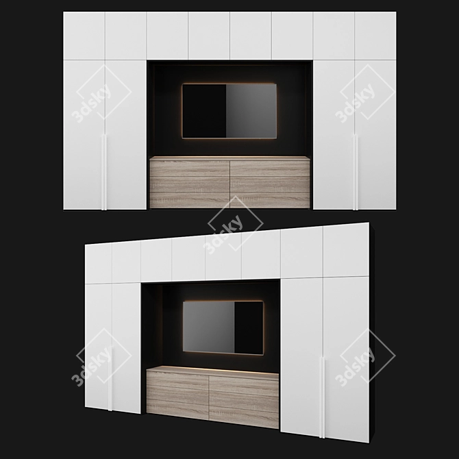 Sleek TV Cabinet for Any Room 3D model image 1