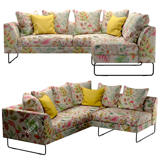 Modern Finnish Corner Sofa: Coco 3D model image 1