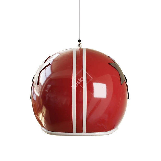 Industrial Sport Helmet Pendant 3D model image 4