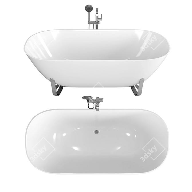 Luxurious Villeroy & Boch Antheus Freestanding Bathtub 3D model image 2