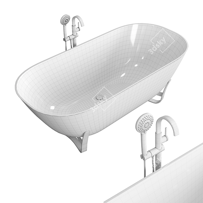 Luxurious Villeroy & Boch Antheus Freestanding Bathtub 3D model image 4