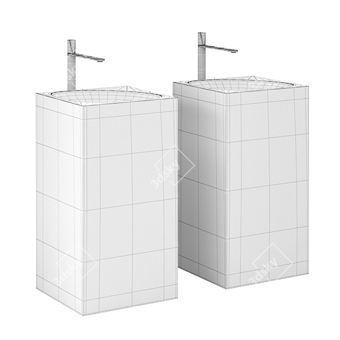 Astro Aura: Innovative Sink Solution 3D model image 11