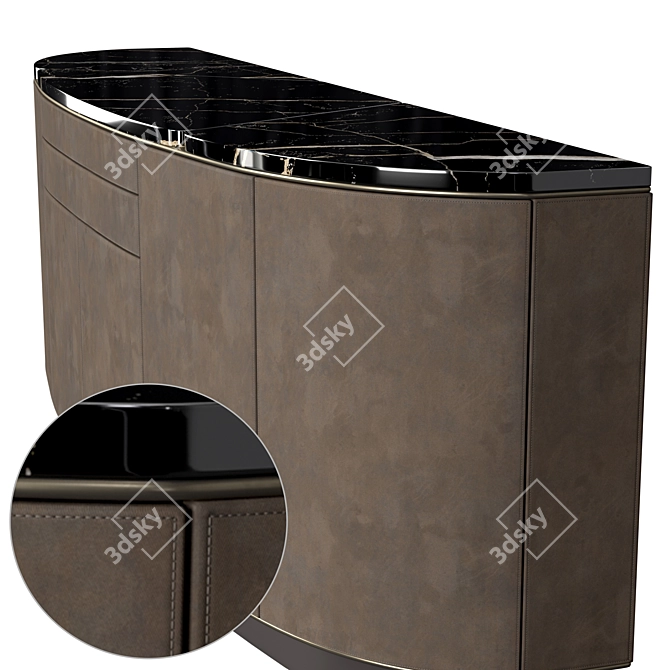 Modern Luxury Keope Cabinet: Italian Design Excellence 3D model image 2