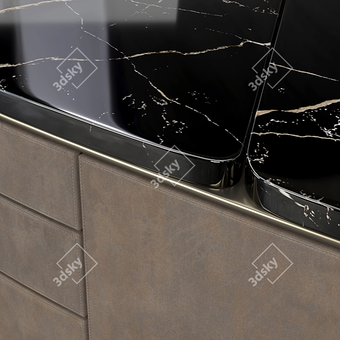 Modern Luxury Keope Cabinet: Italian Design Excellence 3D model image 3