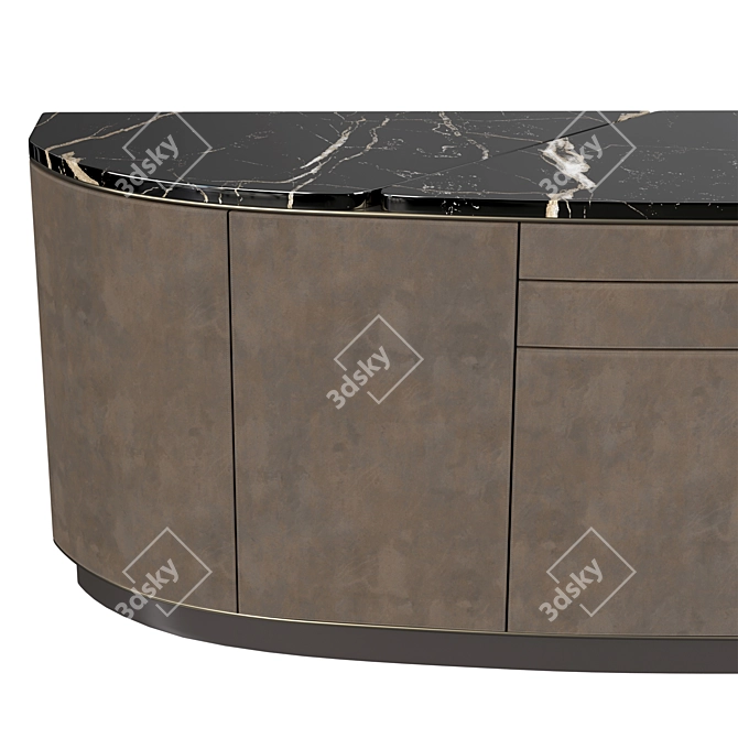 Modern Luxury Keope Cabinet: Italian Design Excellence 3D model image 4