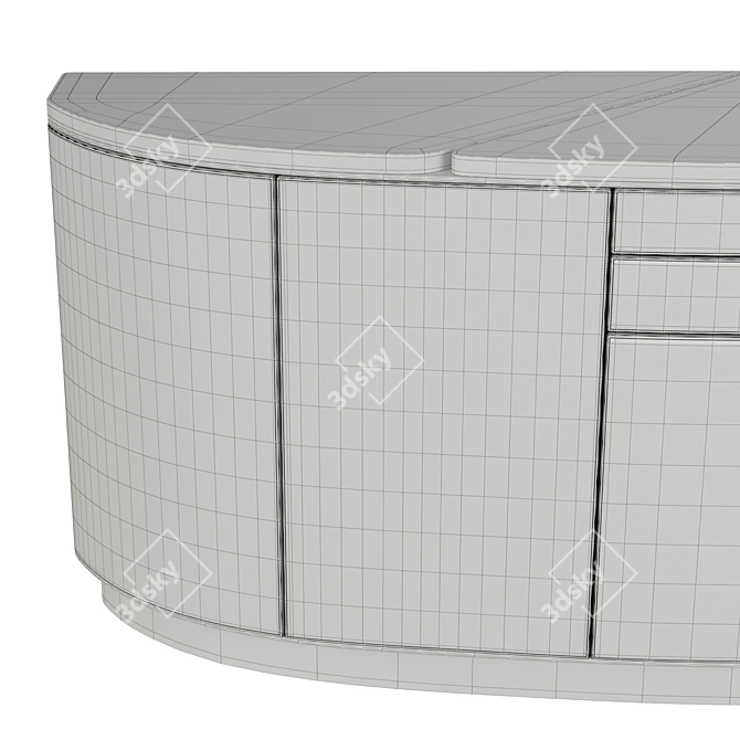 Modern Luxury Keope Cabinet: Italian Design Excellence 3D model image 5