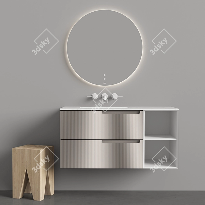 Fiora Bath Set: Elegant and Functional 3D model image 1