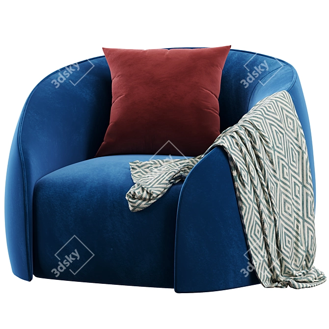 Contemporary Baloo Armchair - Myhome Collection 3D model image 8