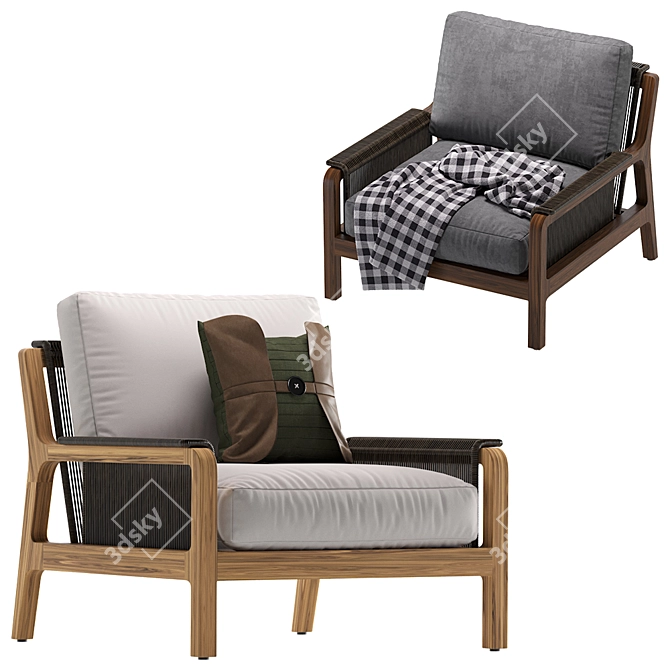 Modern Coco Republic Pali Lounge 3D model image 1