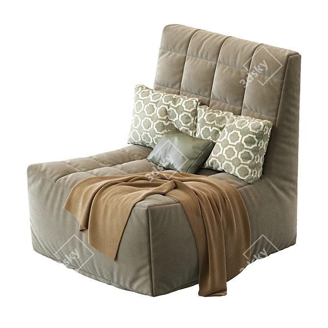 ErgoCozy Nano Lounge Chair 3D model image 3