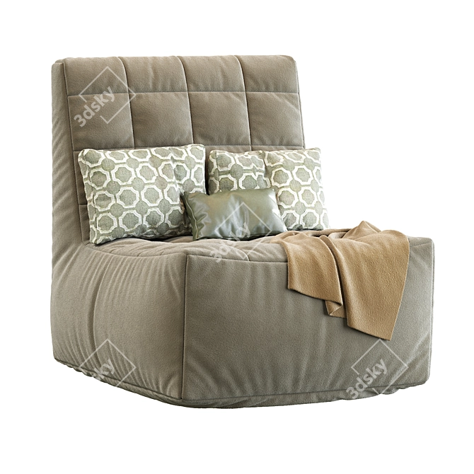 ErgoCozy Nano Lounge Chair 3D model image 4